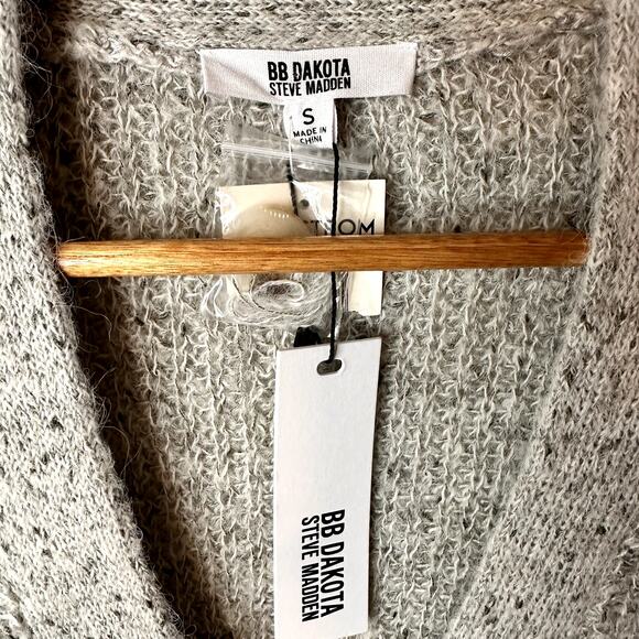 BB Dakota Gray Cardigan Sweater - Picture 6 of 8